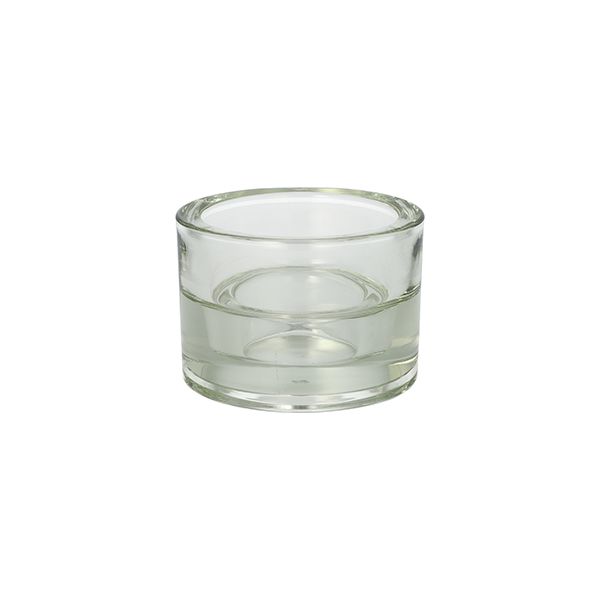 Kerzenhalter Glas Ø 8,2 cm · 5,7 cm klar "2in1" für Teelichte und Maxilichte - Bild 1