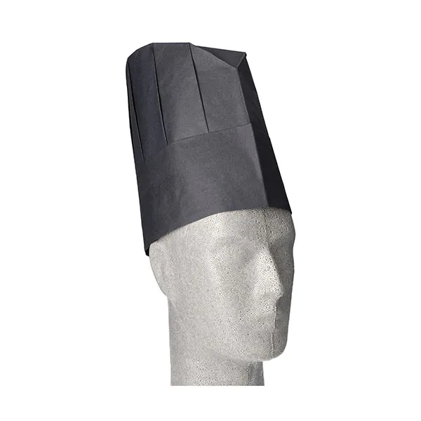 Kochmützen aus Krepp 23 x 27,7 cm schwarz "Provence" Größenverstellbar - Bild 3