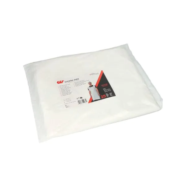 Latz-Schürzen, LDPE 110 x 75 cm weiss extra stark - Bild 2