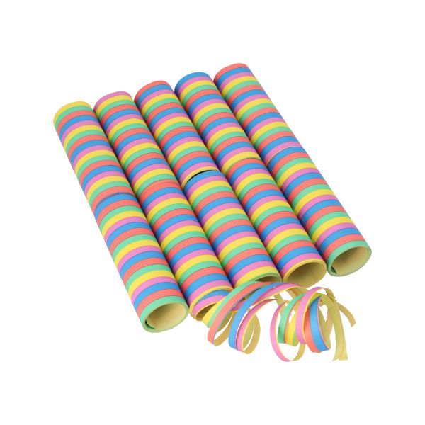 Luftschlangen 4 m "Stripes" flammhemmend - Bild 1