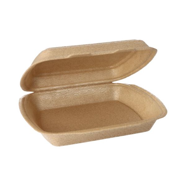 Menüboxen mit Klappdeckel, XPP ungeteilt 20,5 x 24 cm beige - Bild 1
