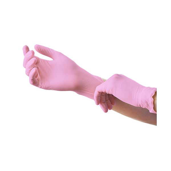 "Medi-Inn® Classic" Handschuhe, Nitril puderfrei pink "Nitril Pink Plus" Größe S - Bild 2