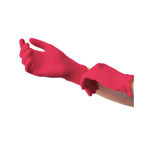 "Medi-Inn® Classic" Handschuhe, Nitril puderfrei rot "Nitril Red Plus" Größe S - Bild 2