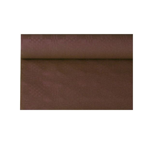 Papiertischdecke braun mit Damastprägung 8 x 1,2 m - Bild 1