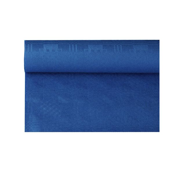 Papiertischdecke dunkelblau mit Damastprägung 6 x 1,2 m - Bild 1