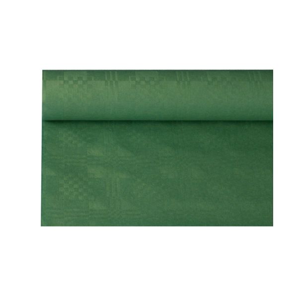 Papiertischdecke dunkelgrün mit Damastprägung 8 x 1,2 m - Bild 1