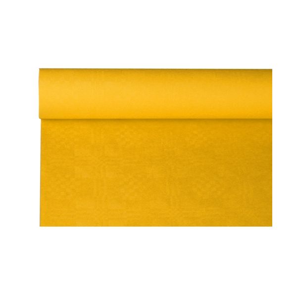 Papiertischdecke gelb mit Damastprägung 8 x 1,2 m - Bild 1