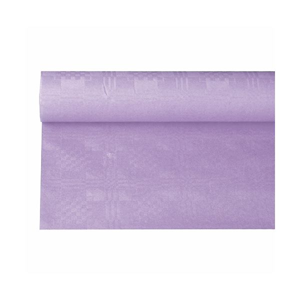 Papiertischdecke lila mit Damastprägung 6 x 1,2 m - Bild 1
