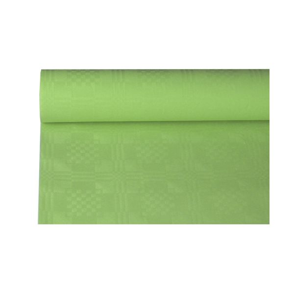 Papiertischdecke olive mit Damastprägung 8 x 1,2 m - Bild 1