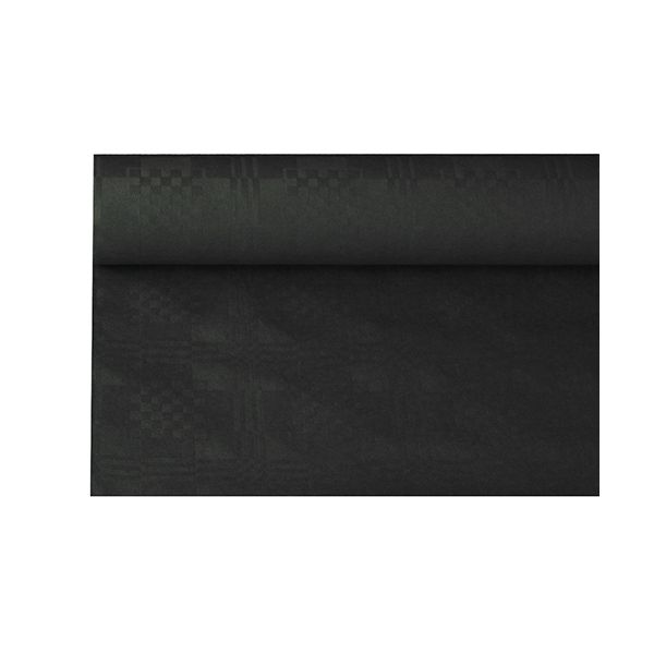 Papiertischdecke schwarz mit Damastprägung 6 x 1,2 m - Bild 1