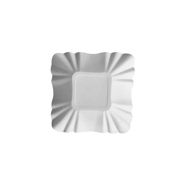Pappschalen eckig "pure" 9 x 9 x 3 cm weiss - Bild 1