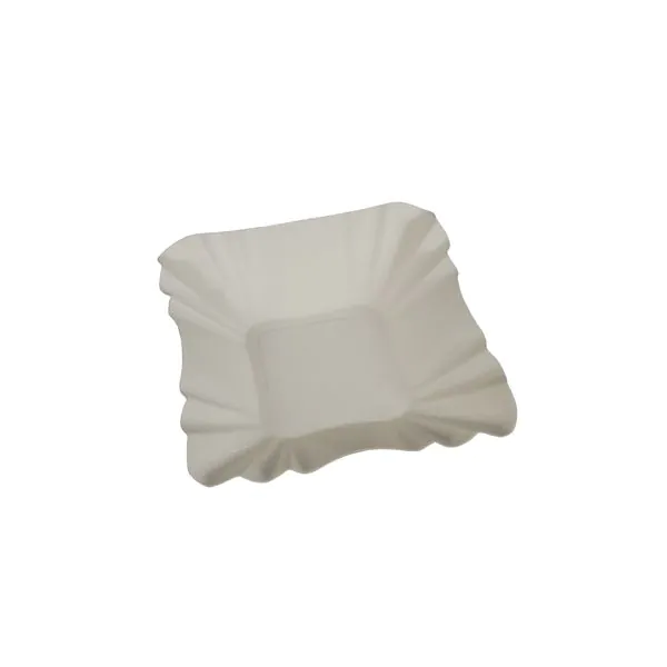Pappschalen eckig "pure" 9 x 9 x 3 cm weiss - Bild 2