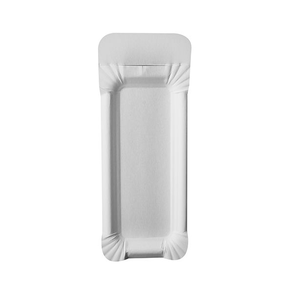 Pappteller eckig "pure", 8 x 21 cm, mit abtrennbarem Anfasser - Bild 1