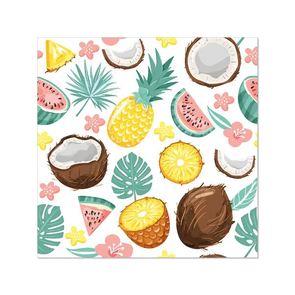 Servietten, 3-lagig 1/4-Falz 33 x 33 cm "Coconut" - Bild 1