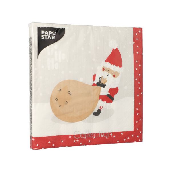 Servietten, 3-lagig 1/4-Falz 40 x 40 cm "Lutins de Noel" - Bild 2