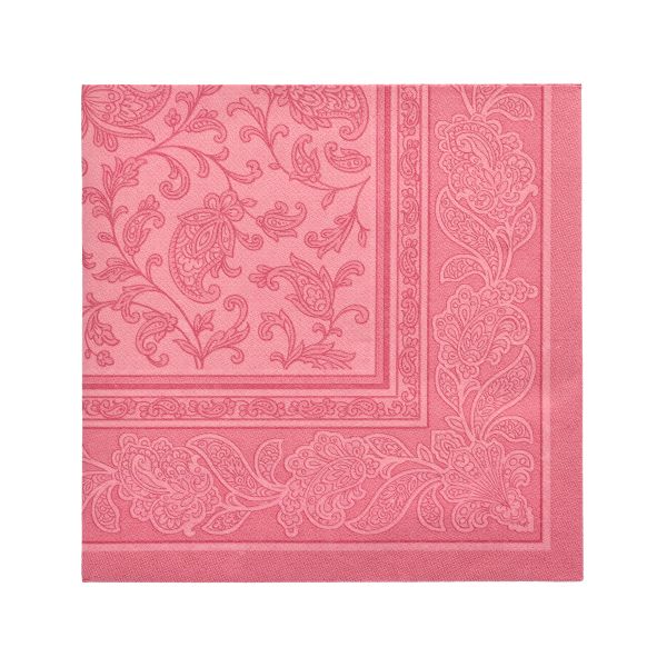 Servietten, "ROYAL Collection" 1/4-Falz 40 x 40 cm rosa "Ornaments" - Bild 1
