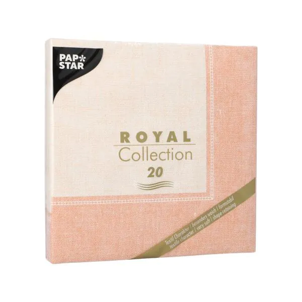 Servietten "ROYAL Collection" 1/4-Falz 40 x 40 cm terracotta "Linum" - Bild 3