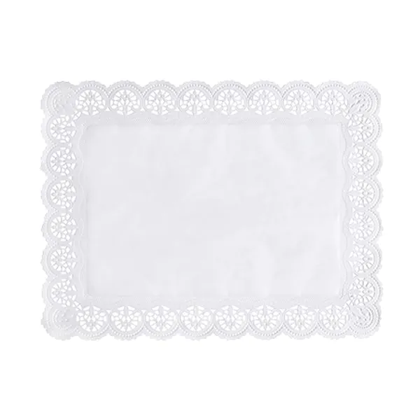 Spitzenpapiere eckig 40 x 30 cm weiss - Bild 1