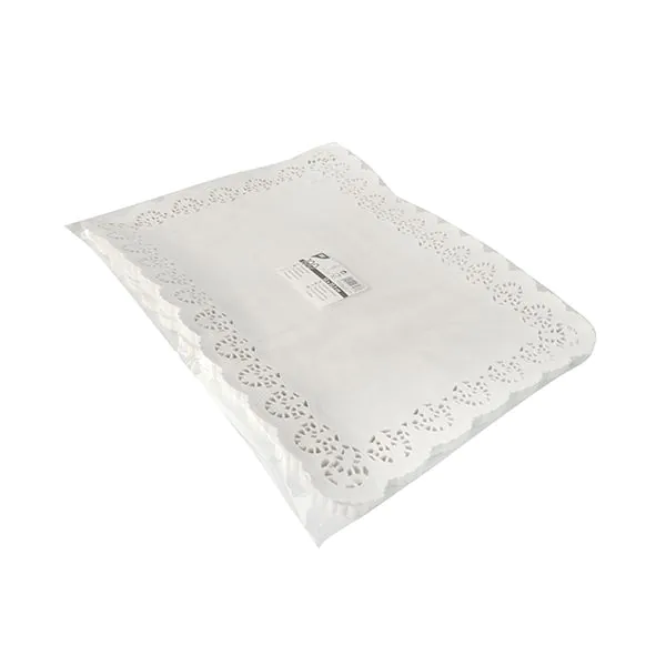 Spitzenpapiere eckig 53 x 32,5 cm weiss - Bild 2