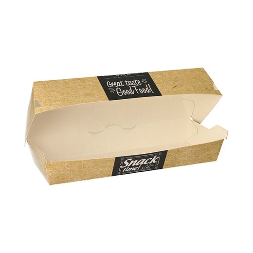 Baguettebox tillverkad av färskfiberkartong "pure" 6,2 cm x 7,5 cm x 21 cm "Good Food" 1