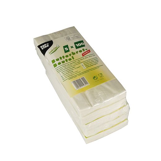 Smörgåspåse 21 cm x 10 cm x 3 cm vit , fettresistent 1