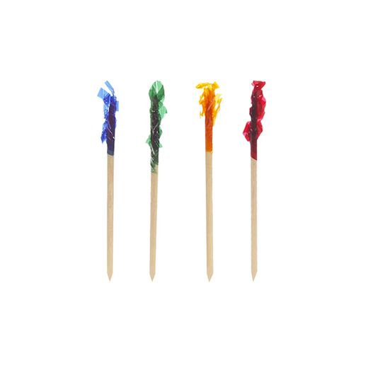 Partypinnar 6,8 cm sorterade färger "Frills" 1