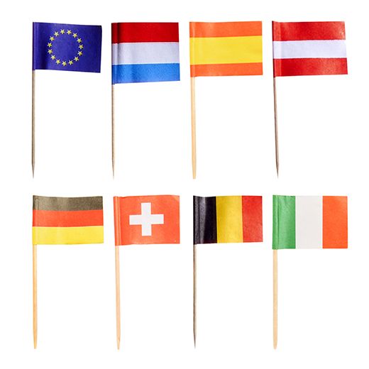 Partypinnar 8 cm "Nations" 1