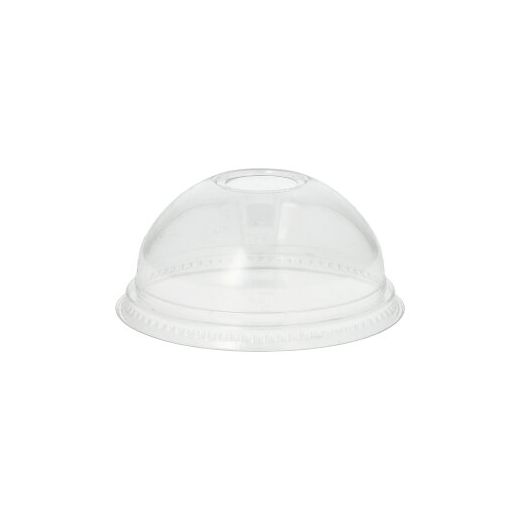 transparent lock "Hurricane", PET rund Ø 9,5 cm · 4,5 cm glasklar med stansat hål 1