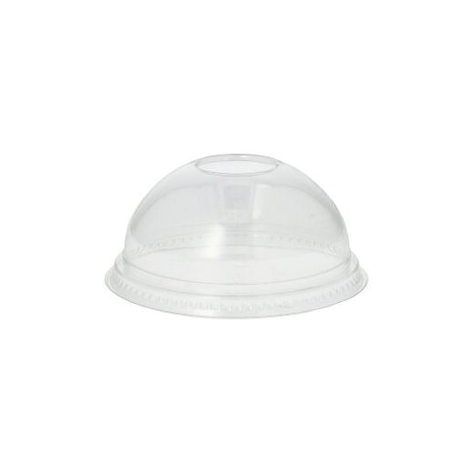 transparent lock "Hurricane", PET rund Ø 9,5 cm · 4,5 cm glasklar utan stansat hål 1
