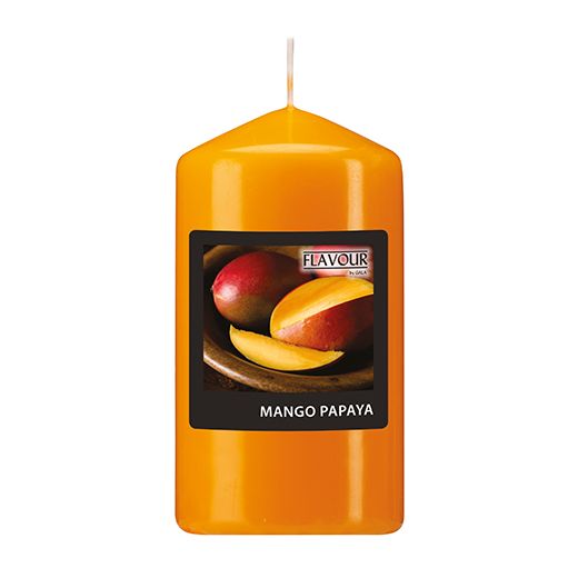 "Flavour by GALA" Blockljus - Doft Ø 58 mm · 110 mm persika - Mango-Papaya 1