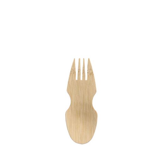 Kombigaffel/Sked för Fingerfood av Bambu "pure" 8,5 cm 1