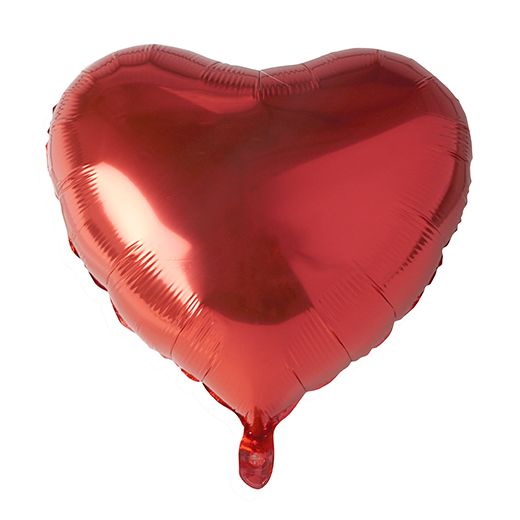 Folieballong Ø 45 cm röd "Hjärta" large 1