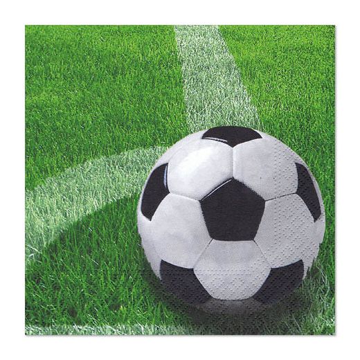 Servett, 3-lags 1/4-vikt 33 cm x 33 cm "Football" 1