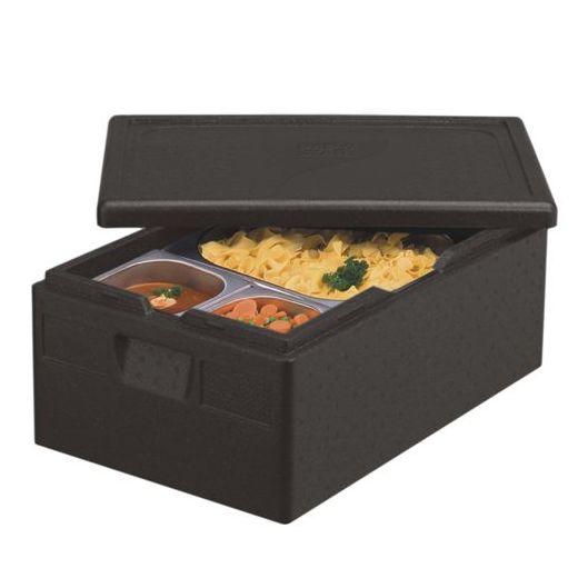 Isolerande transportlådor, EPP 60 cm x 40 cm x 23 cm svart "Gastro-Norm 1/1" 1