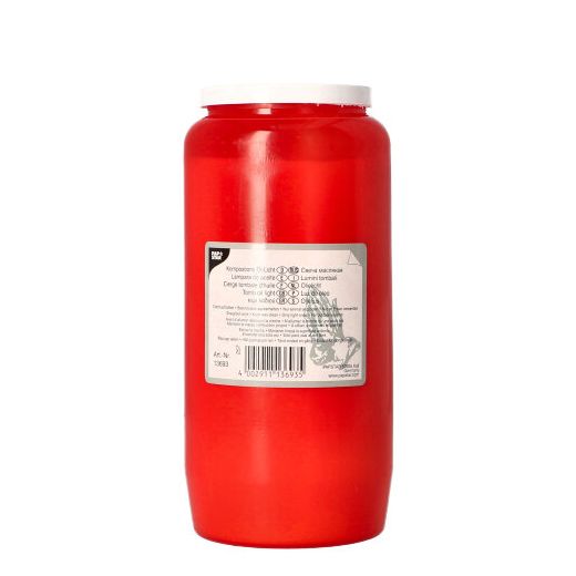 Oljeljus Ø 6,8 cm · 14,2 cm röd hylsa 1