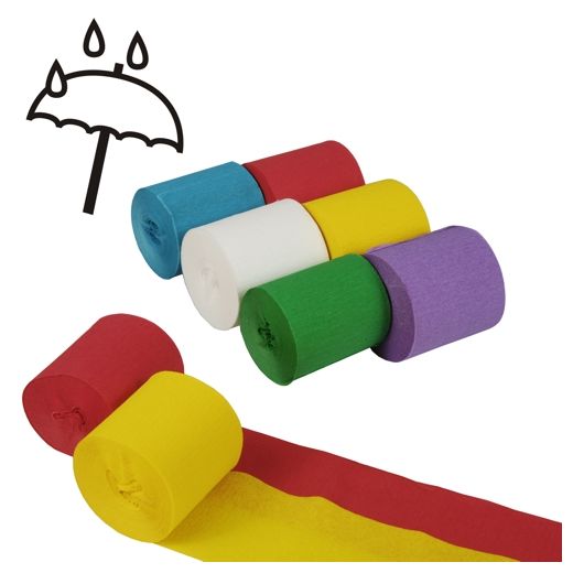 Kräppband 10 m x 5 cm sorterade färger vattenfast 1