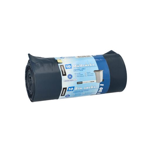Soppåse, LDPE "blauer Engel" 120 l 110 cm x 70 cm blå/svart 1