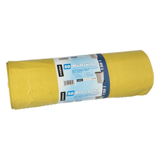 Soppåse, LDPE 120 l 110 cm x 70 cm gul 1