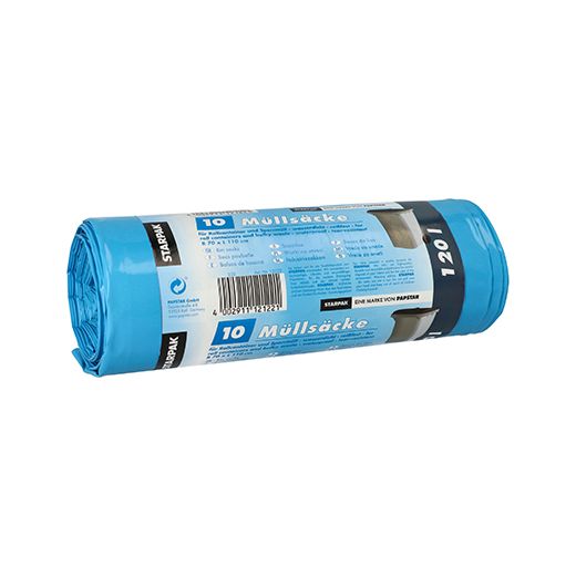 Soppåse, LDPE 120 l 110 cm x 70 cm blå 1