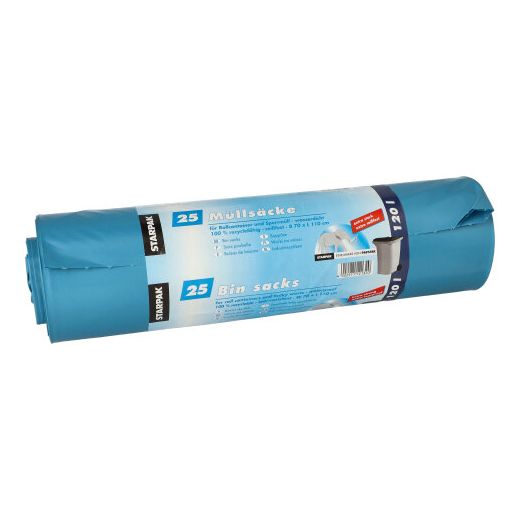 Soppåse, LDPE 120 l 110 cm x 70 cm blå 1