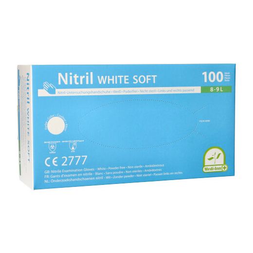 "Medi-Inn®" Handskar, Nitril opudrade "White Soft" vit White Soft, Größe L 1