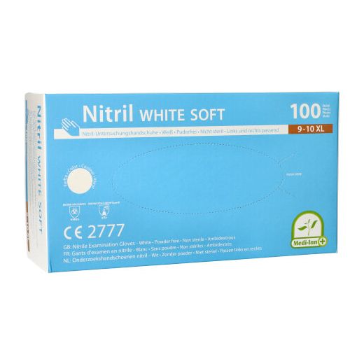 "Medi-Inn®" Handskar, Nitril opudrade "White Soft" vit White Soft, Größe XL 1