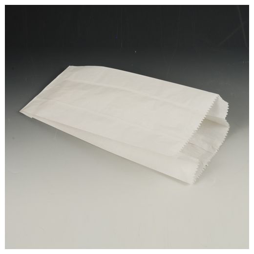 Brödpåse 35 cm x 13 cm x 7 cm vit innehåll 2 kg 1