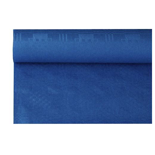 Pappersduk med damastprägling 6 m x 1,2 m mörkblå 1
