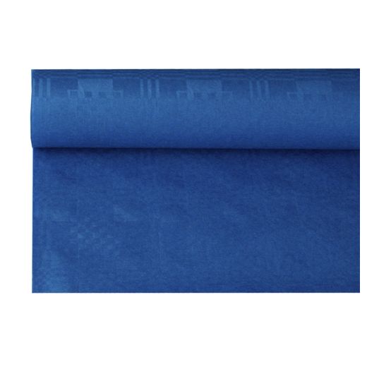 Pappersduk med damastprägling 8 m x 1,2 m mörkblå 1