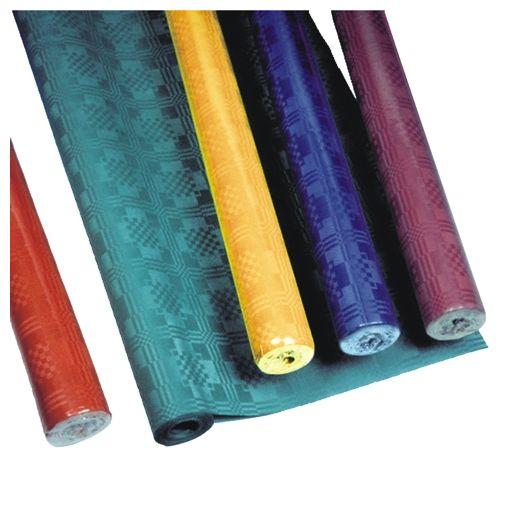 Pappersduk med damastprägling 8 m x 1,2 m sorterade färger 1