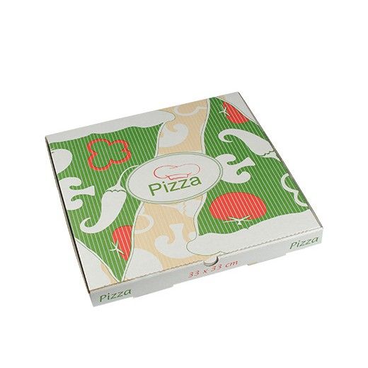 Pizzakartong, Cellulose "pure" kantig 33 cm x 33 cm x 3 cm 1