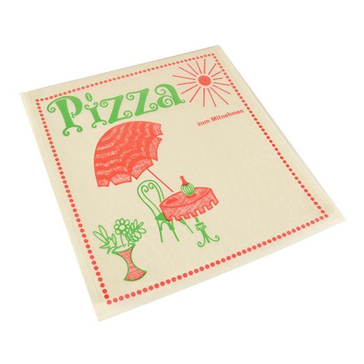 Pizzapåse, Pergamin 30 cm x 30 cm "Cafeteria" fettbeständigt 1