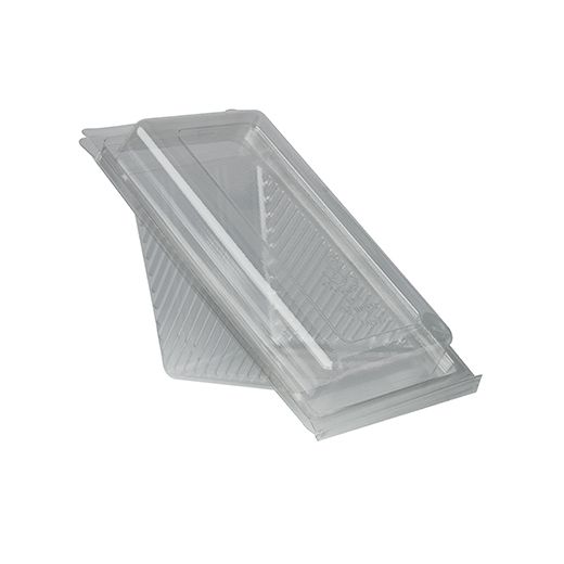 Sandwichboxen mit Klappdeckeln, PLA "pure" kantig 7 cm x 10 cm x 17,8 cm transparent medium 1