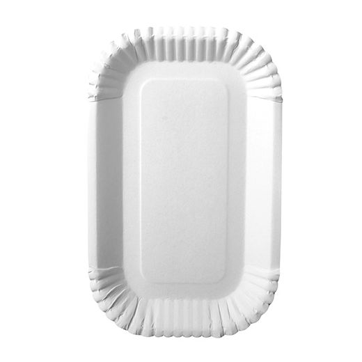 Skål, papper "pure" kantig 15 cm x 23 cm x 2 cm vit 1